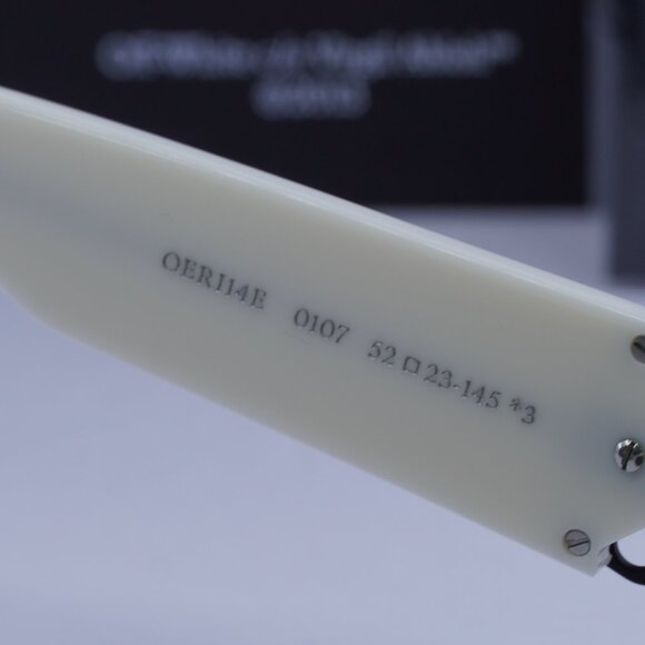 Off-White OERI14E PALMER 0107 Oval Sunglasses – White/Grey - Picture 7 of 10